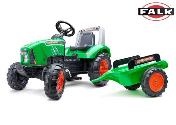 FALK Vychádzkový traktor Supercharger zelený